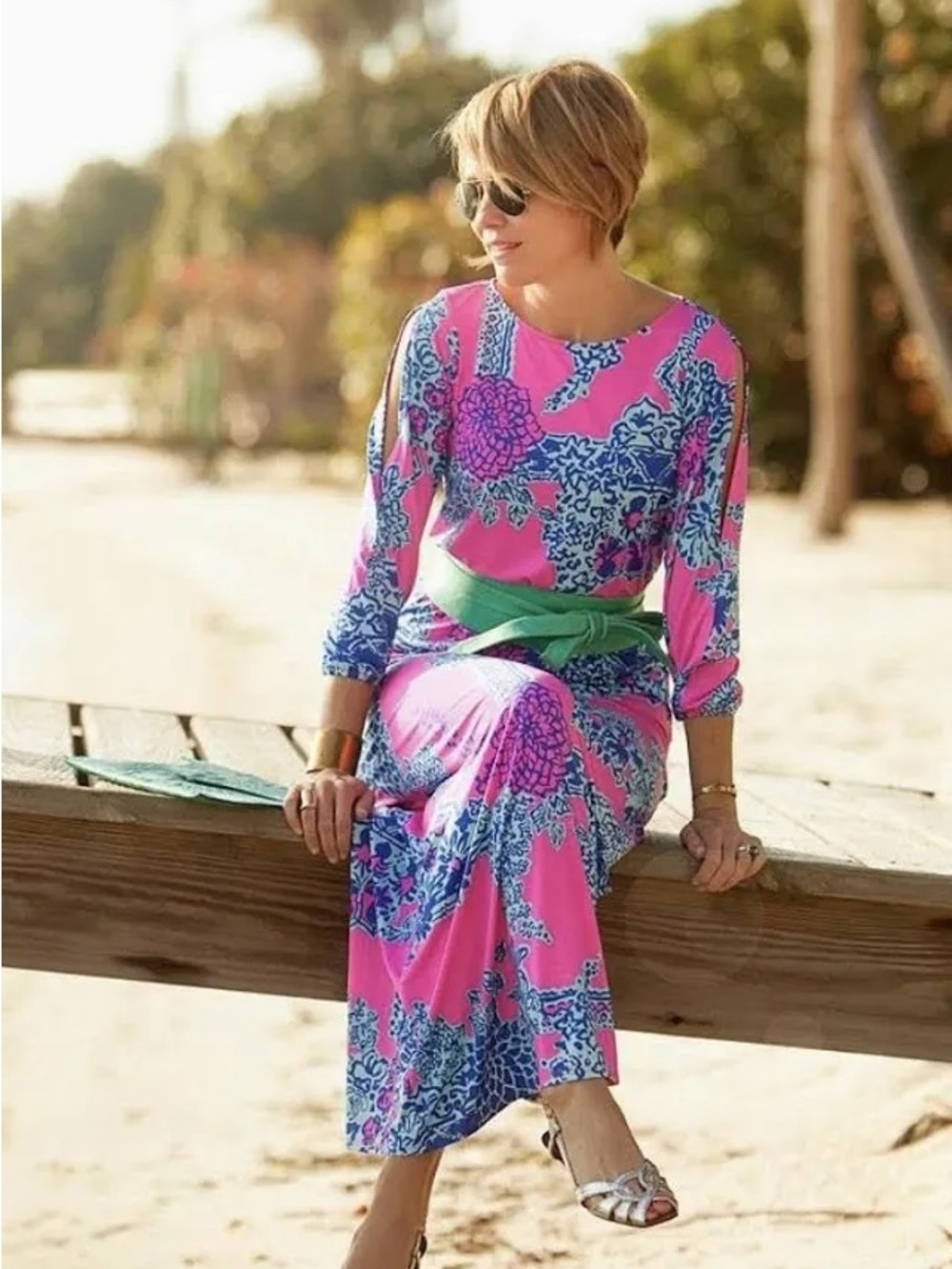 Lilly Pulitzer Ashlynn maxi dress in the "Pop on the Square" print - Picture 2 of 10